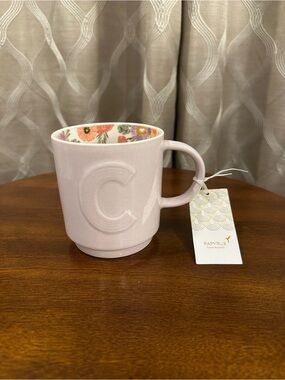Papyrus Soft Touch Monogram Initial “C” Ceramic Mug
